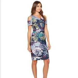 Cold Shoulder Floral Dress